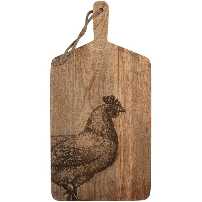 Clayre & Eef 6H2392 Dekorace Prkénko na krájení přírodní hnědá 25x50x2 cm venkovský styl
