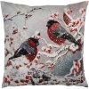 Clayre & Eef KT021.413 Povlak na polštář 45x45cm Zimní býčci šedočervený