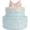 Clayre & Eef 6CE2146 Dekorační květináč s víkem Keramický modrý růžový Ø 13x15 cm