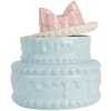 Clayre & Eef 6CE2146 Dekorační květináč s víkem Keramický modrý růžový Ø 13x15 cm