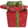 Clayre & Eef 6CE2149 Úložný hrnec s víkem červenozelený 9x9x11 cm venkovský styl