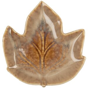 Clayre & Eef 6CE2150 Mísa Leaf Brown Ceramic...