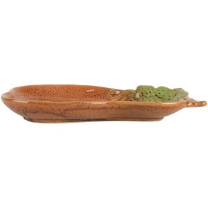 Clayre & Eef 6CE2155 Miska dýně keramická oranžovo-zelená 17x10x2 cm