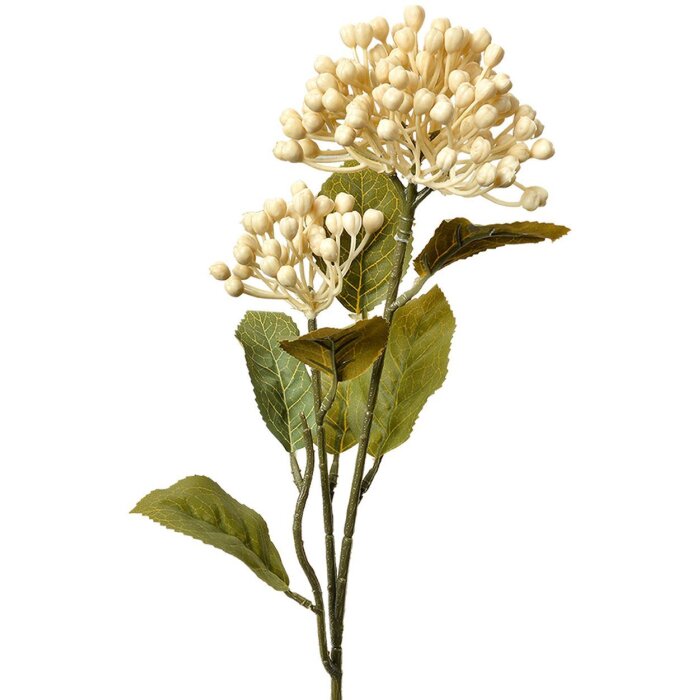 Clayre & Eef 6PL0386W Umělý květ béžově zelený 8x7x53 cm plastový