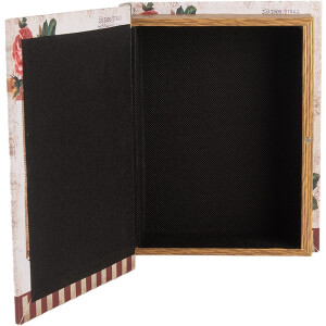 Clayre & Eef 66254 Sada 3 úložných boxů ve stylu retro vintage, béžovo-růžové dřevo