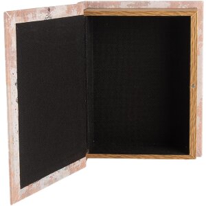 Clayre & Eef Úložné boxy Paris Sada 3 béžových modrých vintage knih
