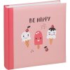 Walther dětské album Be Happy Pink 26x25cm 50 stran umělecký tisk skelné stránky