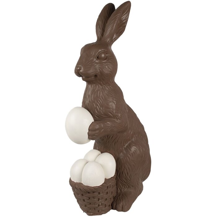 Clayre & Eef 5MG0055 Dekorace králík hnědá bílá 47x25x82 cm venkovský styl