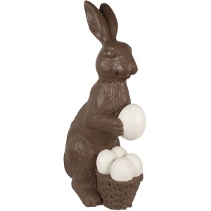 Clayre & Eef 5MG0055 Dekorace králík hnědá bílá 47x25x82 cm venkovský styl