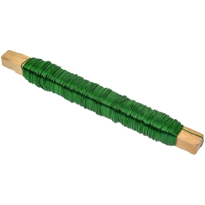 Clayre & Eef 66214 Železný drát Zelená Ø 2x14 cm 50 m