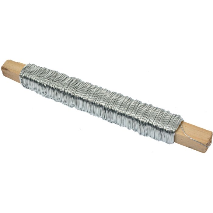 Clayre & Eef Drát železný stříbrný Ø2mm 50m Cívka 14cm