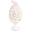 Clayre & Eef 6PR5145 Dekorace Vejce Ø 10x20 cm Růžová Bílá Zelená Romantická