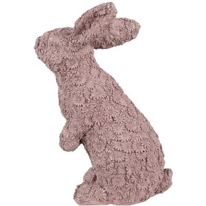 Clayre & Eef 6PR5149 Dekorace Králík růžová 19x11x26 cm Polyresin