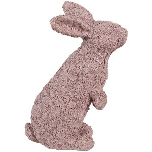 Clayre & Eef 6PR5149 Dekorace Králík růžová 19x11x26 cm Polyresin