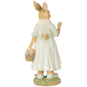 Clayre & Eef 6PR5449 Dekorace králík béžová žlutá 15x12x32 cm