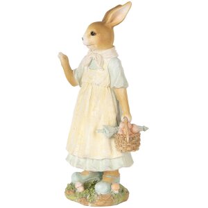 Clayre & Eef 6PR5449 Dekorace králík béžová žlutá 15x12x32 cm