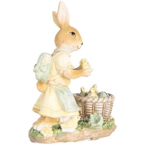 Clayre & Eef 6PR5452 Dekorace králík 10x6x13 cm Polyresin béžová žlutá