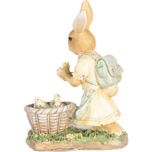Clayre & Eef 6PR5452 Dekorace králík 10x6x13 cm Polyresin béžová žlutá