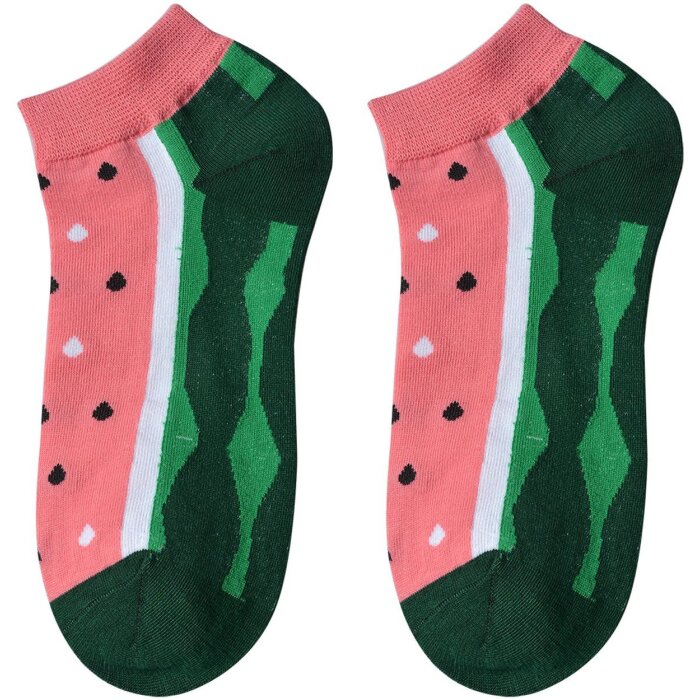 Juleeze JZSSK0002 Socken Wassermelonen-Design Rosa Größe 36-41