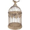Clayre & Eef 5Y1283 Dekorační klec ptáků 2ks Antik styl Ø 32x60 Ø 23x40 cm