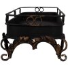 Clayre & Eef 5Y1284 Podnos z černého železa 55x20x14 cm Dekorace ve starožitném stylu