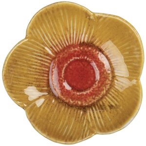 Clayre & Eef Miska Flower Yellow-Red Ø14x3cm...