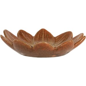 Clayre & Eef Mísa Květina Oranžová Žlutá Ø14x3 cm Keramická glazura