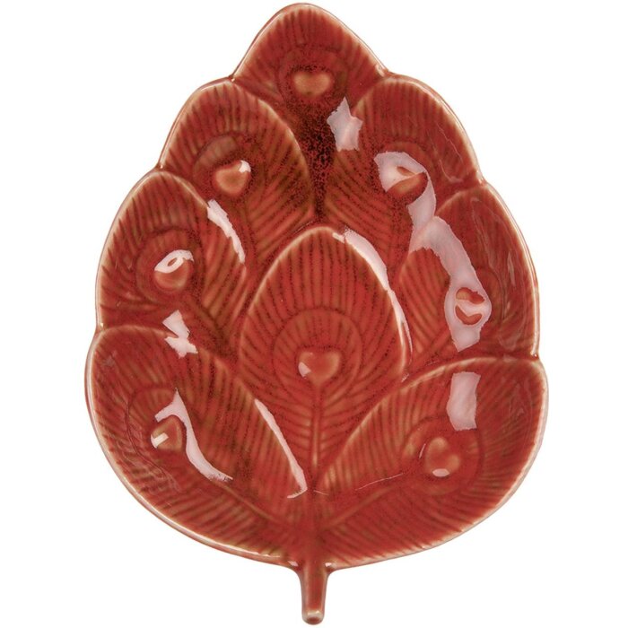 Clayre & Eef 6CE2160 Mísa Artichoke Ceramic Red 16x12x3 cm