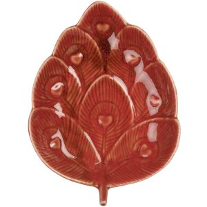 Clayre & Eef 6CE2160 Mísa Artichoke Ceramic Red 16x12x3 cm
