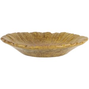 Clayre & Eef 6CE2161 Mísa Flower Yellow-Orange Ø 14x3 cm keramická botanická