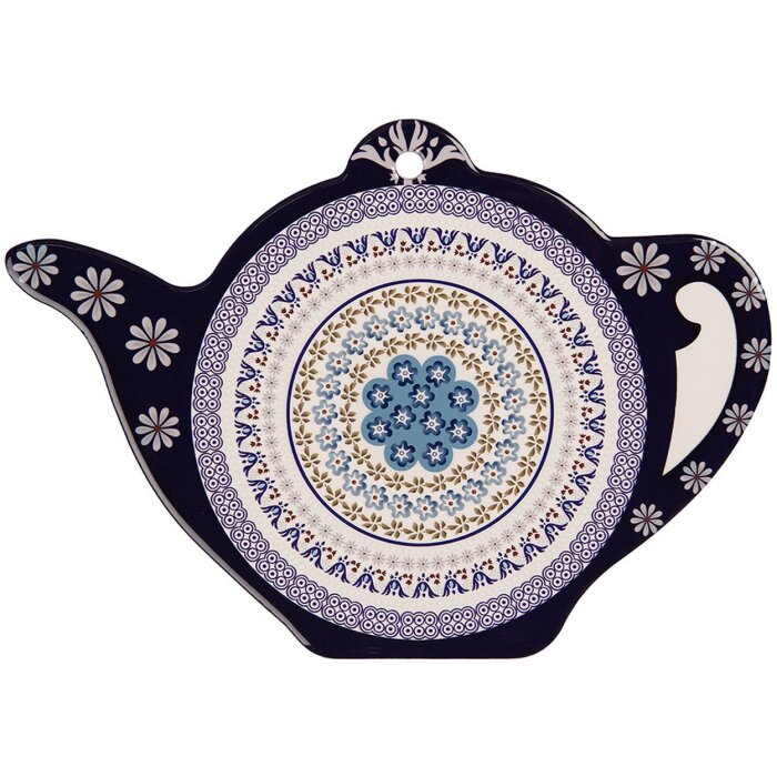 Clayre & Eef 6CE2055 Podložka pod hrnec Keramika Modrá Fialová 24x17 cm