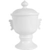Clayre & Eef 6CE2170 Hrnec s víkem keramický bílý Ø 12x17 cm 125 ml