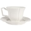 Clayre & Eef Kávová šálka s podšálkou Bílá 175 ml Keramika 12x9x6 cm