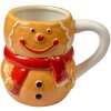 Clayre & Eef 6CEMU0191 Hrnek Perníček Keramika 525ml Hnědá Červená