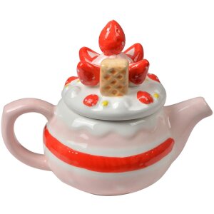Clayre & Eef Konvice Strawberry Cake Růžová 325ml 17x10x13cm Keramika