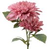 Clayre & Eef 6PL0339P Dekorace Větvička s květinami růžová 62 cm
