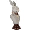 Clayre & Eef 6PR5361 Dekorace Busta králíka šedohnědá 15x13x39 cm