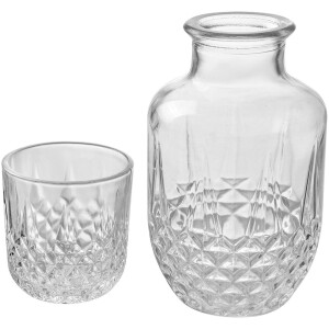 Clayre & Eef 6GL4720 Karafa se sklem Classic 550 ml 150 ml Transparentní