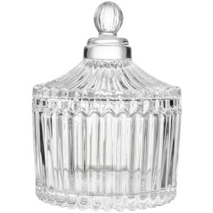 Clayre & Eef 6GL4725 Skladovací sklenice s víkem sklo Ø7xH9cm Transparentní