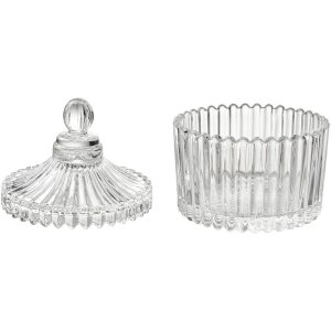 Clayre & Eef 6GL4725 Skladovací sklenice s víkem sklo Ø7xH9cm Transparentní