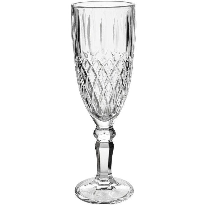 Clayre & Eef 6GL4726 Sklenice na šampaňské prům. 6x19 cm 150ml Transparentní sklo