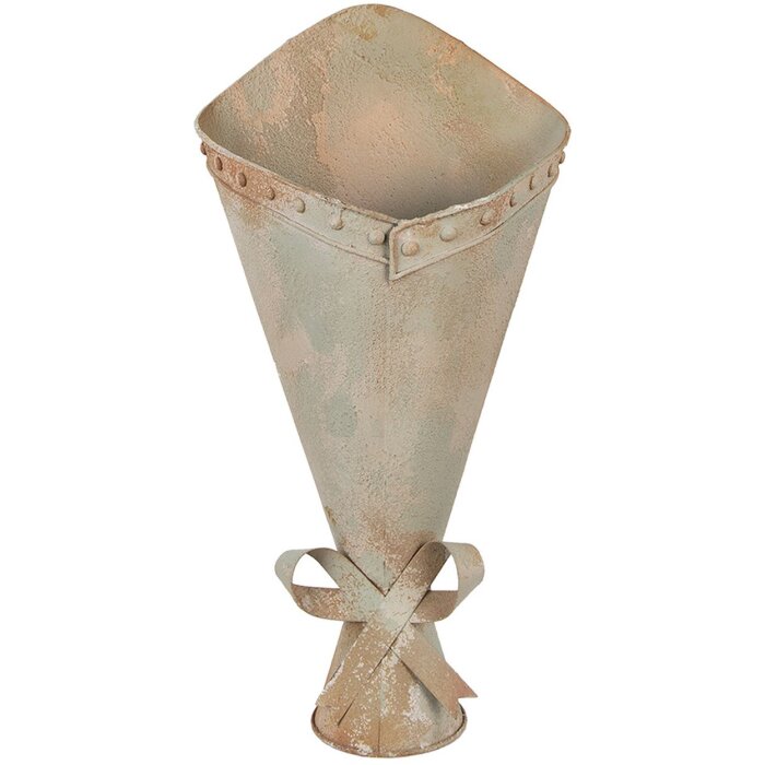 Clayre & Eef Květináč železo Zelené odstíny Vintage vzhled 50 cm