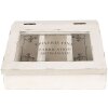 Clayre & Eef 6H2398 Krabička na čaj antik bílá 18x16x9 cm