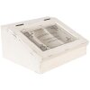 Clayre & Eef 6H2398 Krabička na čaj antik bílá 18x16x9 cm