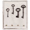 Clayre & Eef 6H2399 Klíčový panel Béžová Hnědá 22x5x25 cm Dřevo Železo