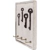Clayre & Eef 6H2399 Klíčový panel Béžová Hnědá 22x5x25 cm Dřevo Železo