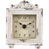 Clayre & Eef 6KL0832 Stolní hodiny Vintage Grey-Beige 10x6x14 cm 1xAA sklo dřevo