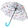 Juleeze JZUM0093 Deštník Průhledný motýl Ø 90x82 cm Modrý