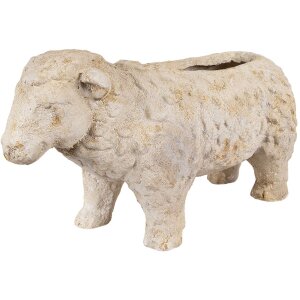 Clayre & Eef 6MG0114 Dekorace Květináč béžovo-hnědý 48x19x26 cm Venkovský styl