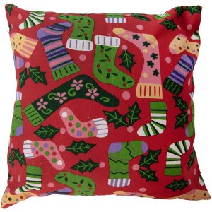Clayre & Eef KT021.428 Povlak na polštář 44x44 cm Červený vánoční design